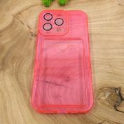 Чохол із кишенею для картки iPhone 13 Pro Pink(зас.тов.)