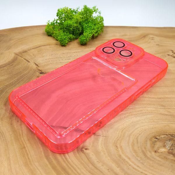 Чохол із кишенею для картки iPhone 13 Pro Pink(зас.тов.)
