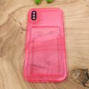 Чохол із кишенею для картки iPhone XS Pink(зас.тов.)