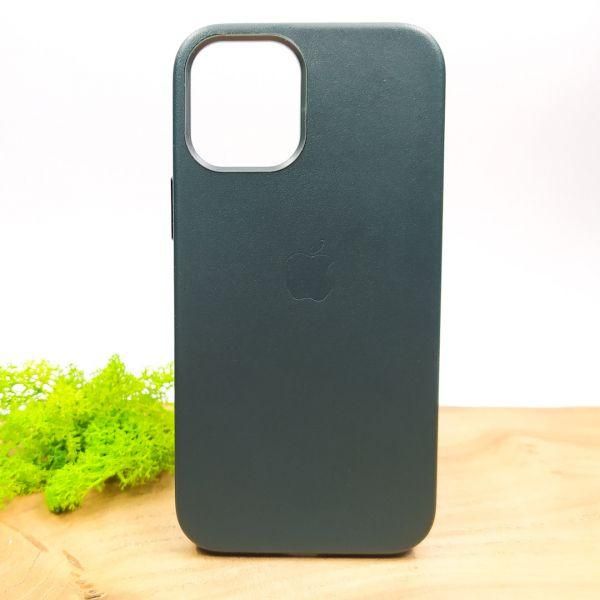 Шкіряний Чохол Molan Leather Case для iPhone 12 Mini Pine Green(зас.тов.)