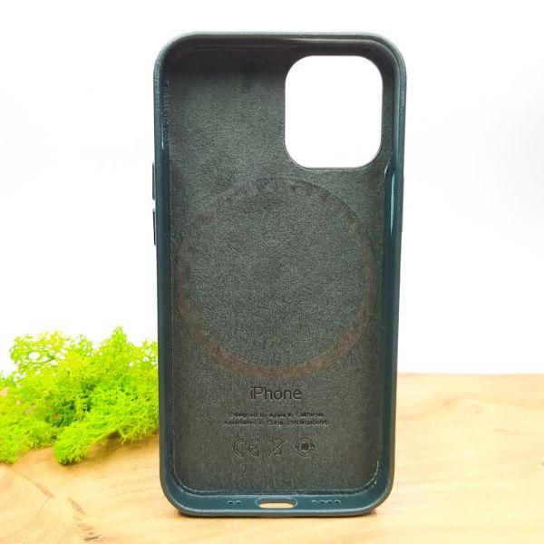 Шкіряний Чохол Molan Leather Case для iPhone 12 Mini Pine Green(зас.тов.)