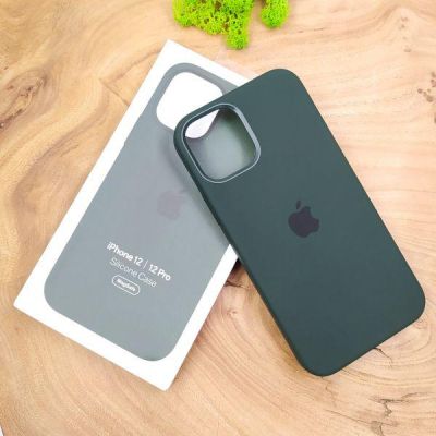 Чохол  Silicone Case with MagSafe для iPhone 12/12 Pro Cyprus Green(зас.тов.)