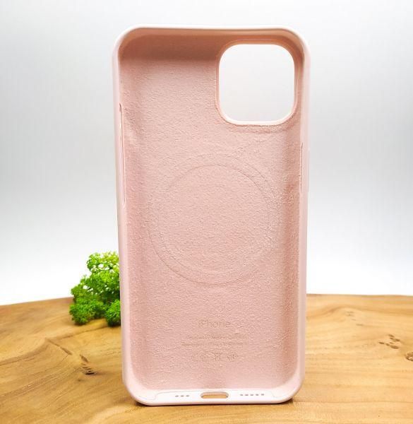 Чохол  Silicone Case with MagSafe для iPhone 13 Chalk Pink