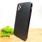 Матовий скляний чохол Glass case для iPhone 11 Space Black(зас.тов.)