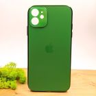 Матовий скляний чохол Glass case для IPhone 11 Midnight Green(зас.тов.)