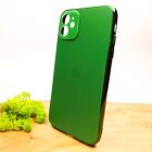 Матовий скляний чохол Glass case для IPhone 11 Midnight Green(зас.тов.)
