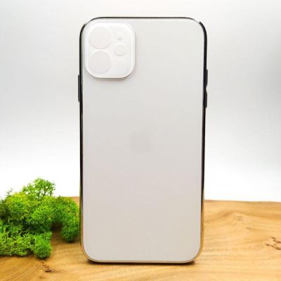 Матовий скляний чохол Glass case для iPhone 11 Silver(зас.тов.)