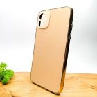Матовий скляний чохол Glass case для iPhone 11 Gold(зас.тов.)