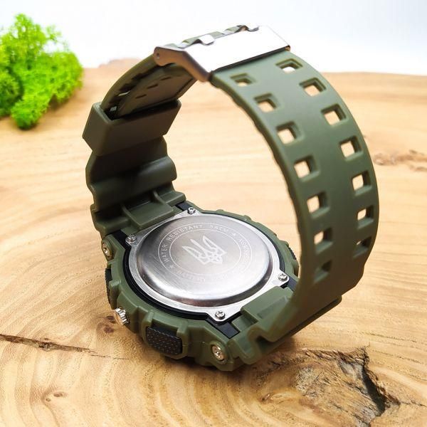 Чоловічий наручний годинник із вологозахистом Skmei Patriotic 1688 Green