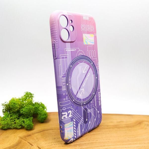 Люмінесцентний чохол Berlia case with MagSafe для iPhone 11 Pink(зас.тов.)