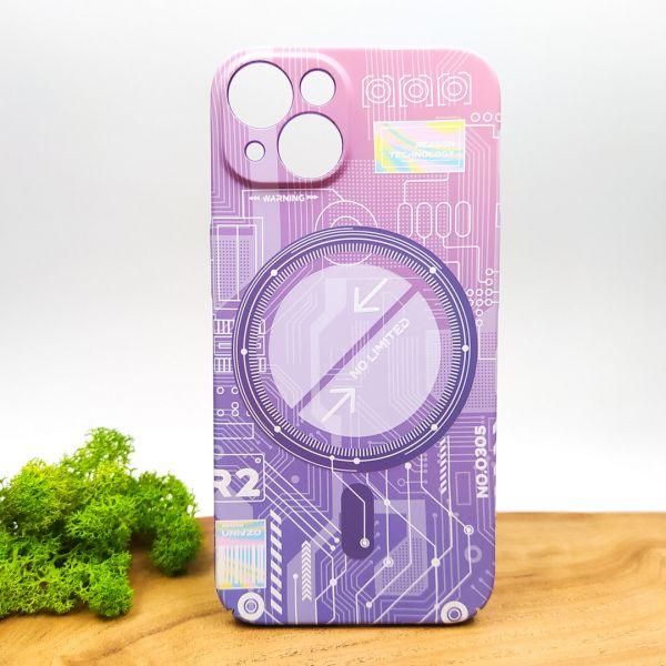 Люмінесцентний чохол Berlia case with MagSafe для iPhone 13 Pink(зас.тов.)