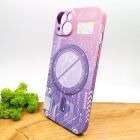 Люмінесцентний чохол Berlia case with MagSafe для iPhone 13 Pink(зас.тов.)