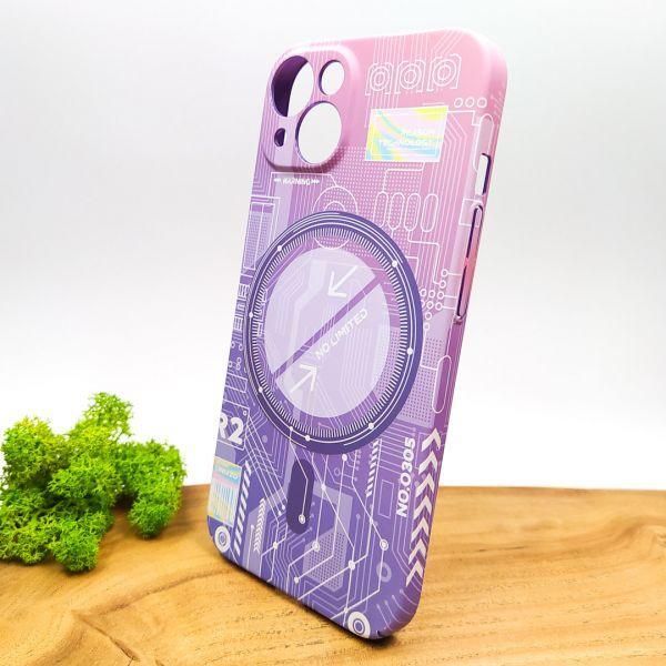 Люмінесцентний чохол Berlia case with MagSafe для iPhone 13 Pink(зас.тов.)