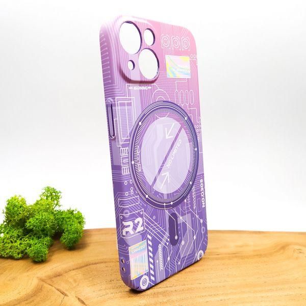 Люмінесцентний чохол Berlia case with MagSafe для iPhone 13 Pink(зас.тов.)