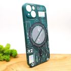 Люмінесцентний чохол Berlia case with MagSafe для iPhone 13 Green(зас.тов.)
