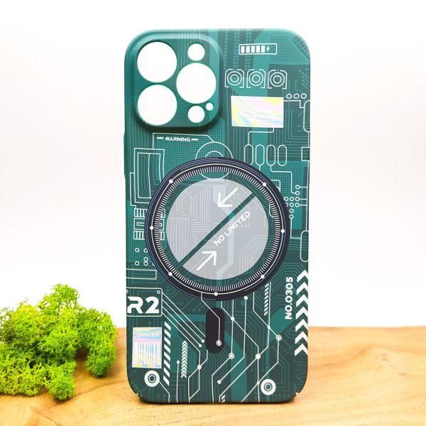 Люмінесцентний чохол Berlia case with MagSafe для iPhone 13 Pro Max Green(зас.тов.)