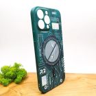Люмінесцентний чохол Berlia case with MagSafe для iPhone 13 Pro Max Green(зас.тов.)