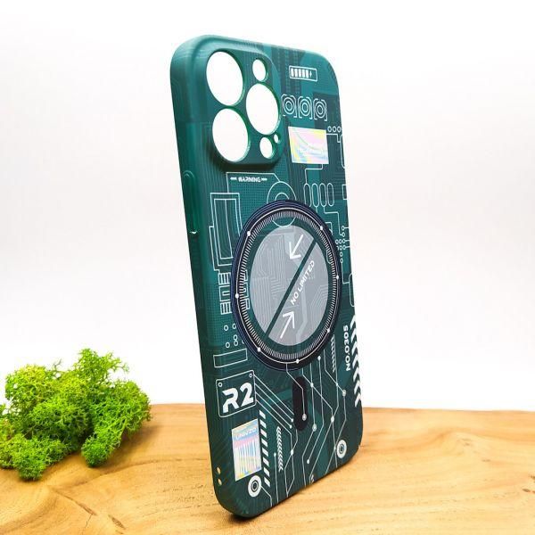 Люмінесцентний чохол Berlia case with MagSafe для iPhone 13 Pro Max Green(зас.тов.)