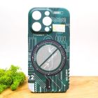 Люмінесцентний чохол Berlia case with MagSafe для iPhone 14 Pro Green(зас.тов.)