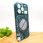 Люмінесцентний чохол Berlia case with MagSafe для iPhone 14 Pro Green(зас.тов.)