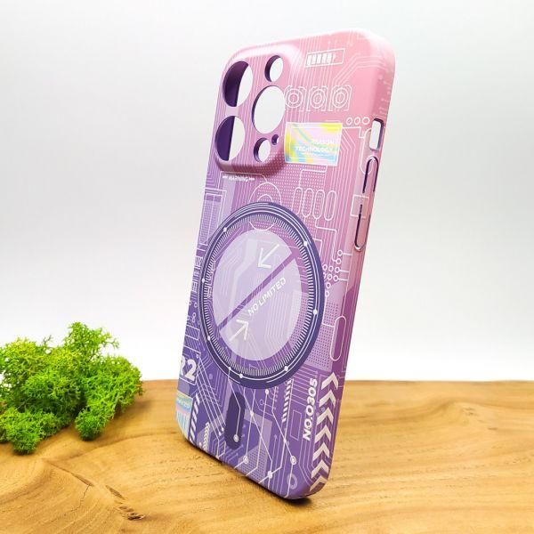 Люмінесцентний чохол Berlia case with MagSafe для iPhone 14 Pro Pink(зас.тов.)