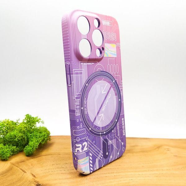 Люмінесцентний чохол Berlia case with MagSafe для iPhone 14 Pro Pink(зас.тов.)