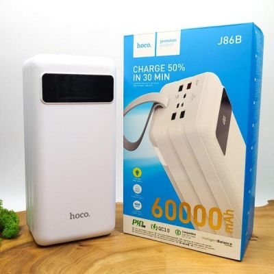 Повербанк HOCO J86B 60000mAh PD/QC LED White