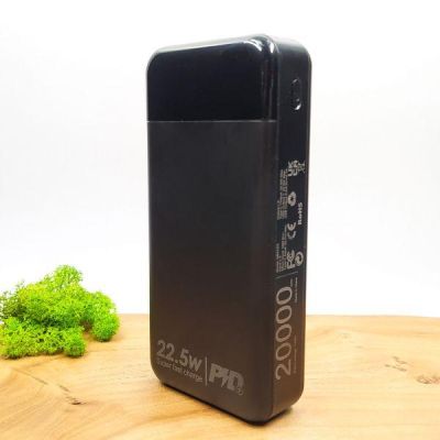 Павербанк Konfulon MN123, 20000 мА·год, 22.5W Fast Charge Black(зас.тов.)