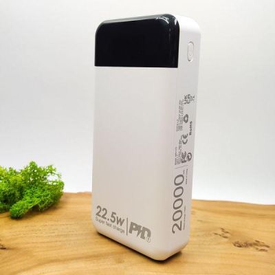 Павербанк Konfulon MN123, 20000 мА·год, 22.5W Fast Charge White(зас.тов.)