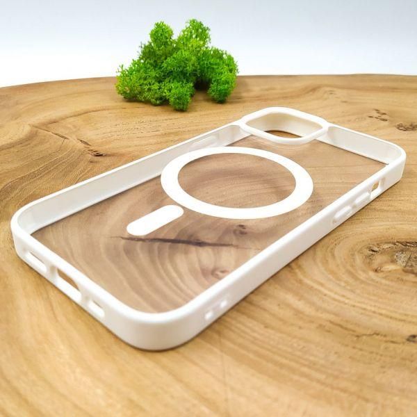 Чохол HOCO Smoke case with MagSafe для iPhone 15 White(зас.тов.)