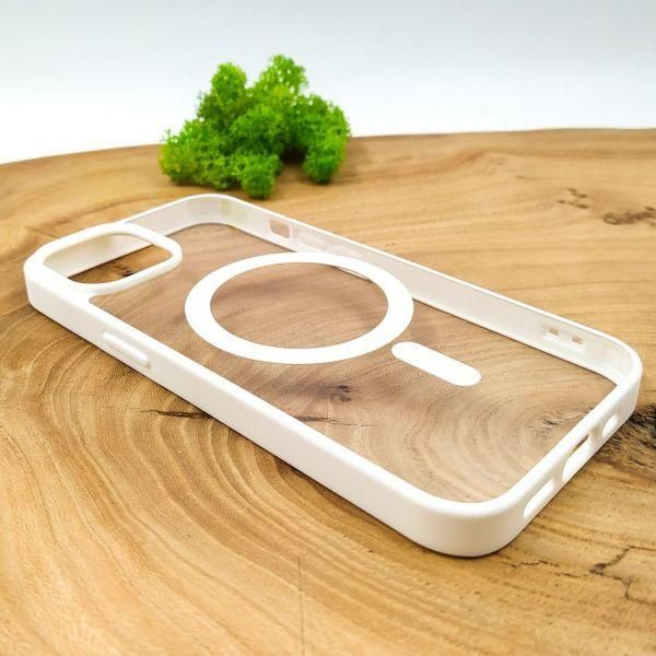 Чохол HOCO Smoke case with MagSafe для iPhone 15 White(зас.тов.)
