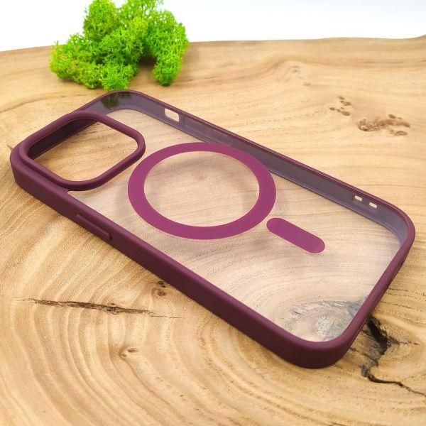 Чохол HOCO Smoke case with MagSafe для iPhone 15 Pro Marsala(зас.тов.)