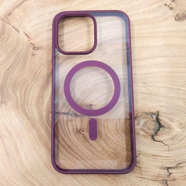 Чохол HOCO Smoke case with MagSafe для iPhone 15 Pro Max Marsala(зас.тов.)