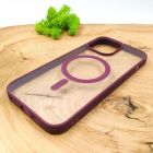 Чохол HOCO Smoke case with MagSafe для iPhone 15 Pro Max Marsala(зас.тов.)