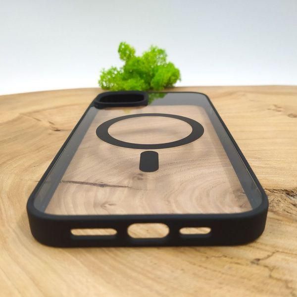 Чохол HOCO Smoke case with MagSafe для iPhone 15 Plus Black(зас.тов.)