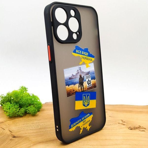 Чохол Hoco smoke case Patriotic iPhone 15 Pro Max(зас.тов.)
