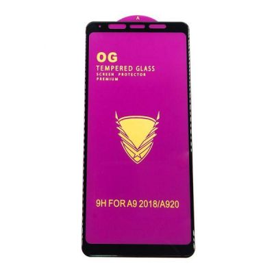 Захисне скло Full Glue Glass Samsung A9 2018 Black(зас.тов.)