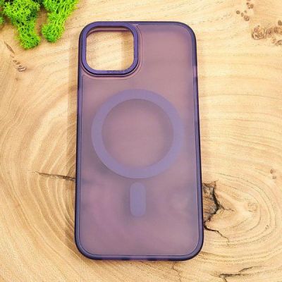 Чохол Baseus Smoke case Matte with MagSafe для iPhone 15 Purple(зас.тов.)