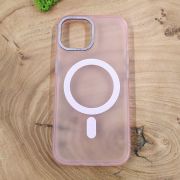 Чохол Baseus Smoke case Matte with MagSafe для iPhone 15 Pink