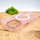 Чохол Baseus Smoke case Matte with MagSafe для iPhone 15 Pink