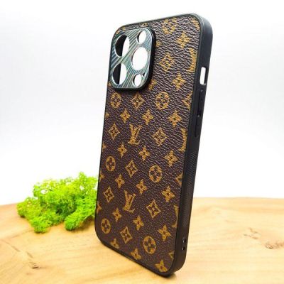 Шкіряний чохол Louis Vuitton leather case для iPhone 13 Pro Brown(зас.тов.)