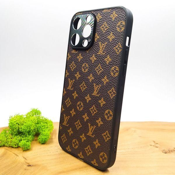 Шкіряний чохол Louis Vuitton leather case для iPhone 14 Pro Max Brown