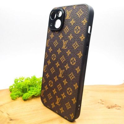 Шкіряний чохол Louis Vuitton leather case для iPhone 15 Plus Brown(зас.тов.)