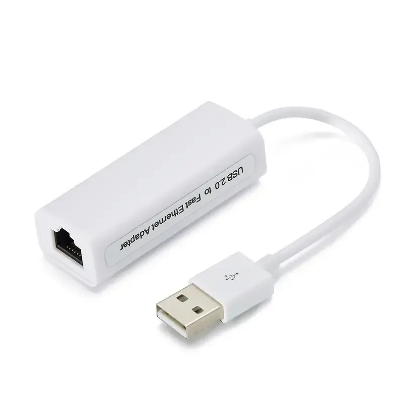 Мережевий адаптер USB 2.0 to RJ45 (LAN Ethernet карта 10/100 Мбіт/с, Білий)