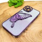 Чохол USAMS Butterfly case для iPhone 15 Dark Purple(зас.тов.)