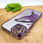 Чохол USAMS Butterfly case для iPhone 15 Dark Purple(зас.тов.)