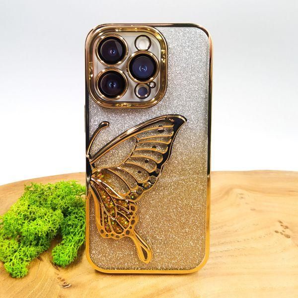 Чохол USAMS Butterfly case для iPhone 13 Pro Gold(зас.тов.)