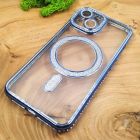 Чохол Hoco Diamond case with MagSafe для iPhone 15 Light Blue(зас.тов.)