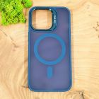 Чохол Baseus Smoke case Magsafe with Metal Stand для iPhone 15 Pro Max Dark Blue