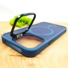 Чохол Baseus Smoke case Magsafe with Metal Stand для iPhone 15 Pro Max Dark Blue